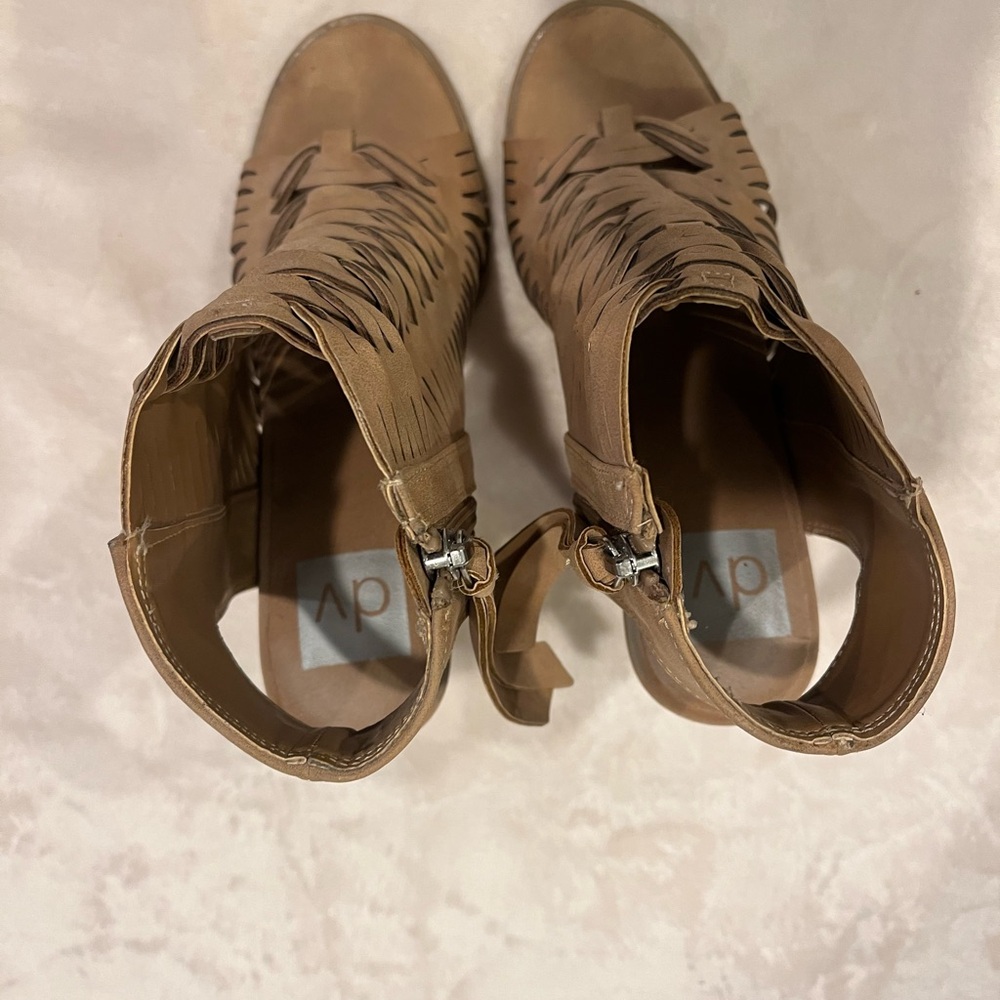 DV by Dolce Vita Tan Fringe Sandals